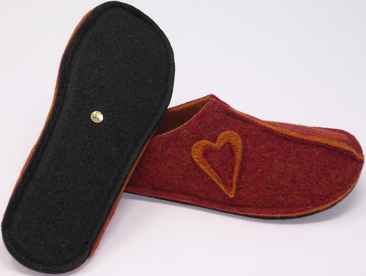Pantofole Feltro Donna Invernali Con Fiore Filsko | Suola In Feltro Taglie 36-42 Calde E Morbide