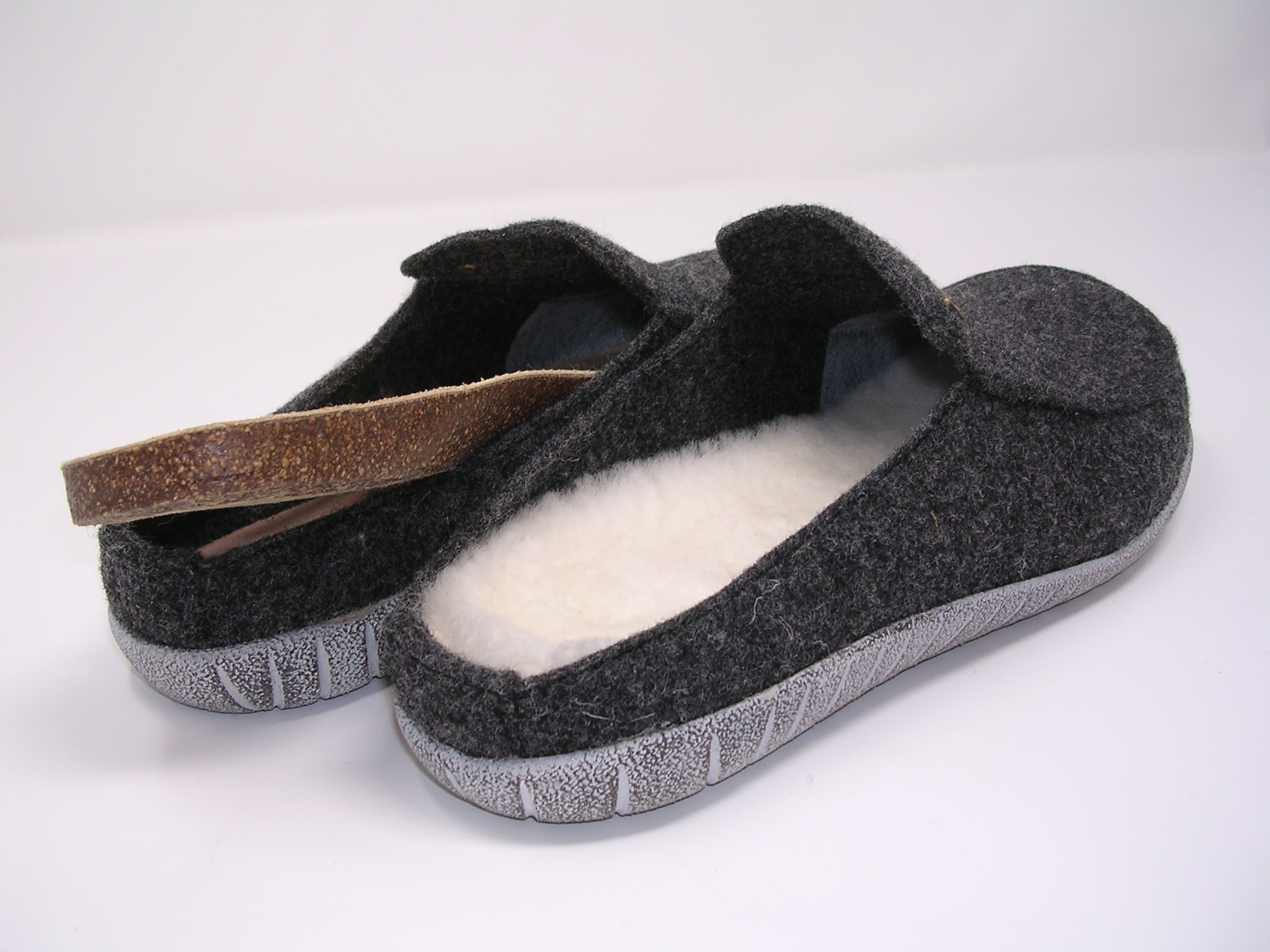 Birkenstock Uomo Invernali Pantofole Feltro Pantoffelmann - Pelo Di Cammello, Suola ABS, Unisex, Made In Germany Pantofole Feltro Pelo Cammello - Foto 2